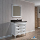 Bordeaux 30" Vanity Set with Mirror and Mocha Woodland Quartz Countertop