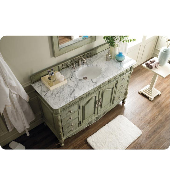 St. James 60" Single Vanity, Celadon