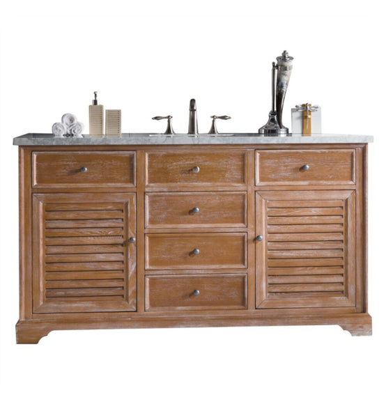 Savannah 60" Single Vanity Cabinet, Driftwood