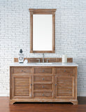 Savannah 60" Single Vanity Cabinet, Driftwood