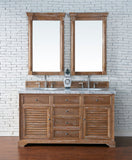 Savannah 60" Double Vanity Cabinet, Driftwood
