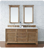 Savannah 72" Double Vanity Cabinet, Driftwood