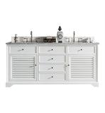 Savannah 72" Double Vanity Cabinet, Cottage White