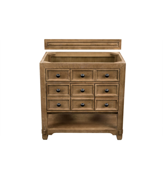 Malibu 36" Single Vanity Cabinet, Honey Alder