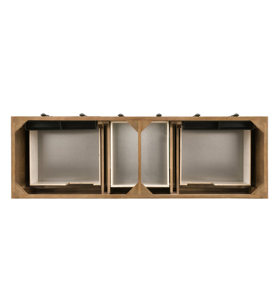 Malibu 72" Double Vanity Cabinet, Honey Alder