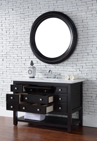 Vancouver 48" Single Vanity w/Drawers, Cerused Espresso Oak