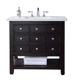 Vancouver 36"  Vanity w/Drawers, Cerused Espresso Oak