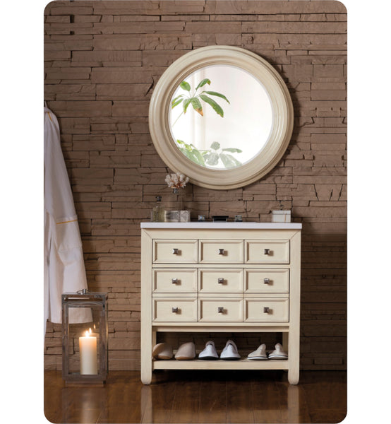 Victoria 33" Single Vanity, Cerused Espresso Oak w/ Snow White Quartz Top