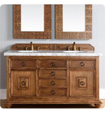 Mykonos 60" Double Vanity Cabinet w/ Drawers, Cinnamon