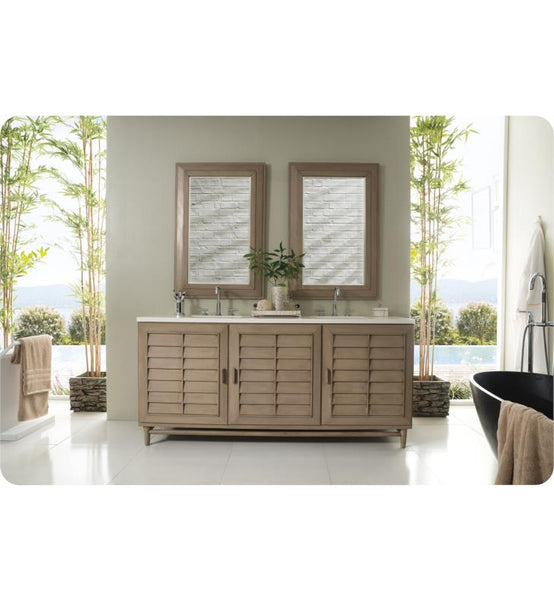 Portland 72" Double Vanity, Burnished Mahogany
