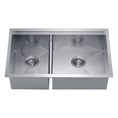 Dawn? Undermount Double Bowl Square Sink (Small Bowl on Left)