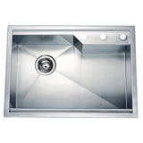 Dawn? Dual Mount Square Single Bowl Sink with Rear Corner Drain & 3 Holes