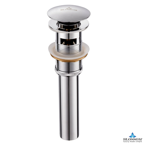 1-1/4"  Brass Pop up with Overflow -Chrome