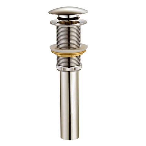 1-1/4"  Brass Pop up with NO Overflow -Brush Nickel