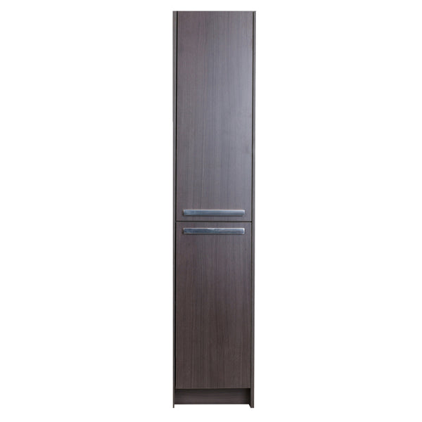 Eviva Lugano 16" Grey-OakModern Bathroom Linen Side Cabinet Storage