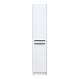 Eviva Lugano 16" White Modern Bathroom Linen Side Cabinet Storage