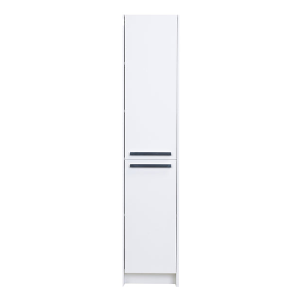 Eviva Lugano 16" White Modern Bathroom Linen Side Cabinet Storage