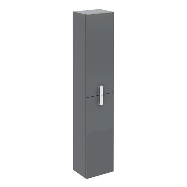 Eviva Cali 12" Grey Modern Bathroom Linen Side Cabinet