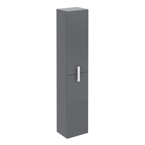 Eviva Cali 12" Grey Modern Bathroom Linen Side Cabinet