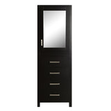 Eviva New York? 24" Espresso Side/Linen Bathroom Cabinet Storage