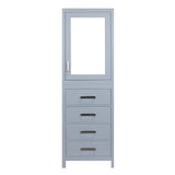 Eviva New York? 24" Grey Side/Linen Bathroom Cabinet Storage