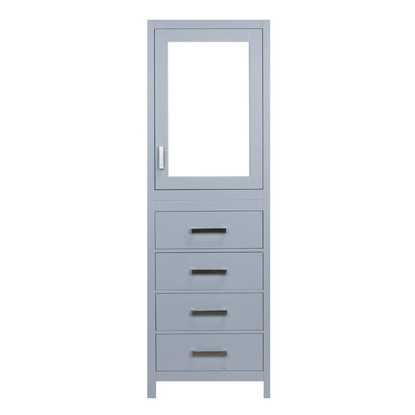 Eviva New York? 24" Grey Side/Linen Bathroom Cabinet Storage