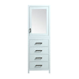 Eviva New York? 24" White Side/Linen Bathroom Cabinet Storage