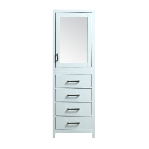 Eviva New York? 24" White Side/Linen Bathroom Cabinet Storage