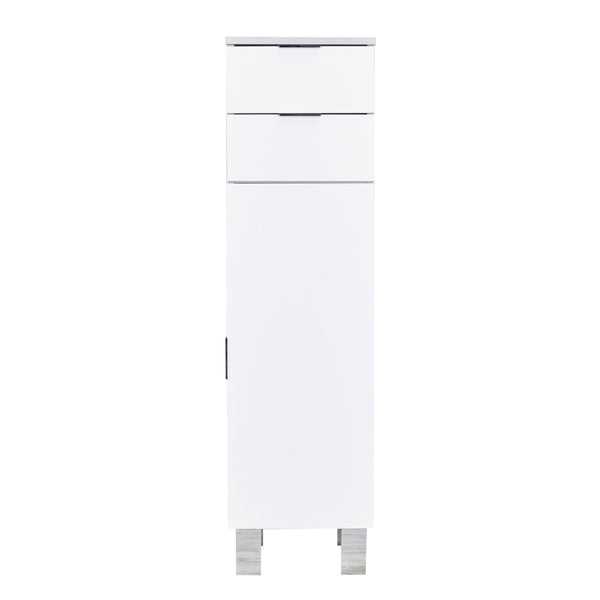 Eviva Geminis 14 inch White Free-Standing Side Cabinet