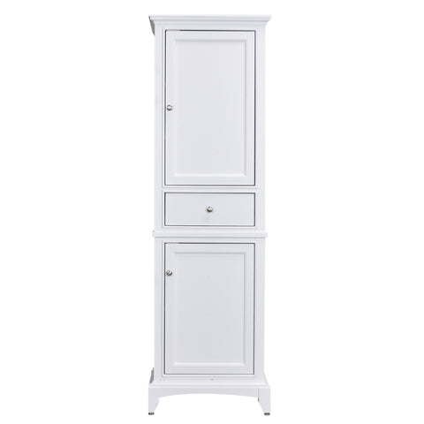 Eviva Elite Stamford? 24" White Solid Wood Side/Linen Bathroom Cabinet