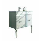 Eviva Venice 32" White Modern Luxury Bathroom Vanity with white accrylic integrated sink.