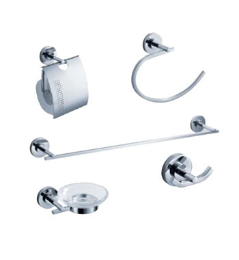 Fresca Alzato 5-Piece Bathroom Accessory Set - Chrome