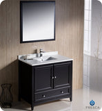 Fresca Oxford 36" Espresso Traditional Bathroom Vanity