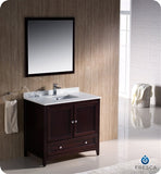 Fresca Oxford 36" Mahogany Traditional Bathroom Vanity