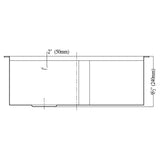Dawn? Dual Mount Square Single Bowl Sink with Rear Corner Drain & 3 Holes