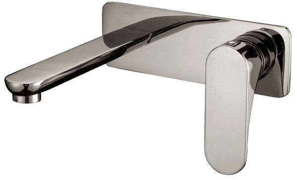 Dawn? Wall Mounted Single-lever Concealed Washbasin Mixer, Brushed Nickel