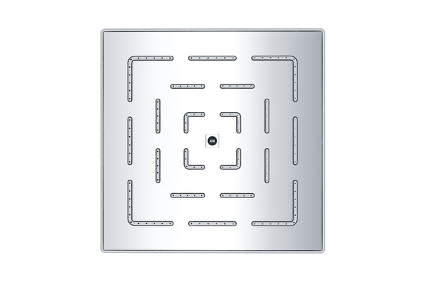 Dawn? Single Function Square Rain Showerhead, Chrome