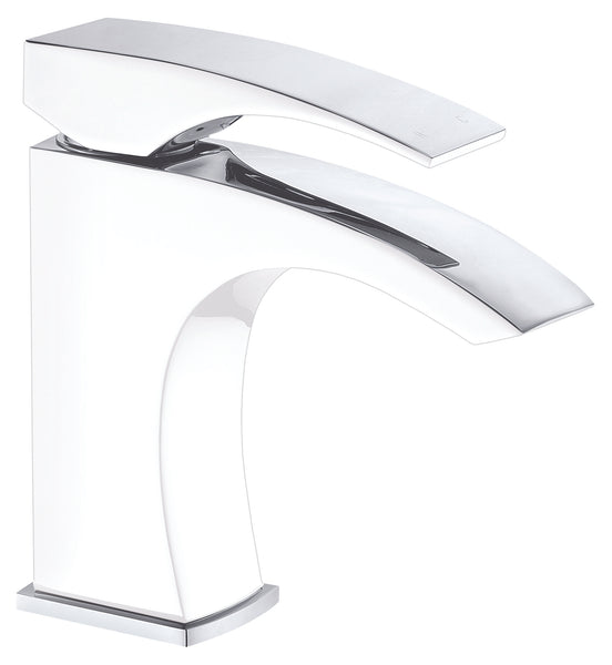 Dawn? Single-lever lavatory faucet, Chrome & White (Standard pull-up drain with lift rod D90 0010C included)