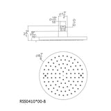 Dawn? Single Function 8" Round Rain Showerhead, Brushed Nickel