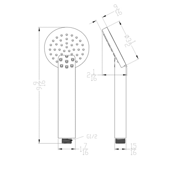 Dawn? Single Function Handshower, Brushed Nickel