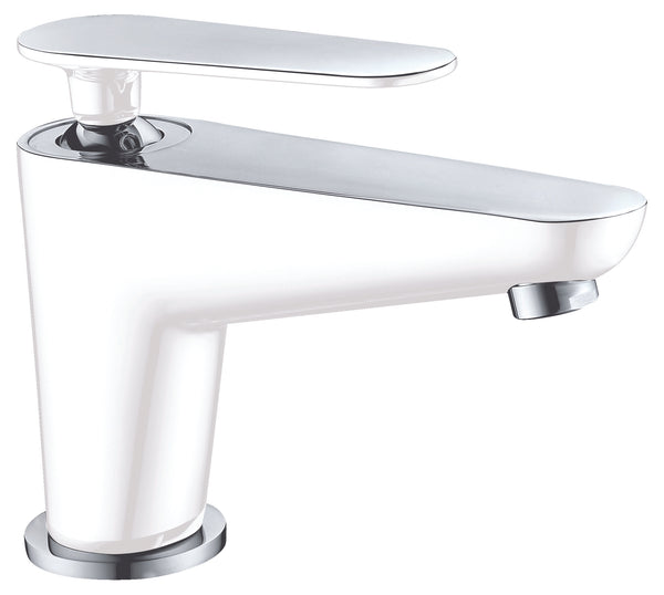 Dawn? Single-lever lavatory faucet, Chrome & White (Standard pull-up drain with lift rod D90 0010C included)