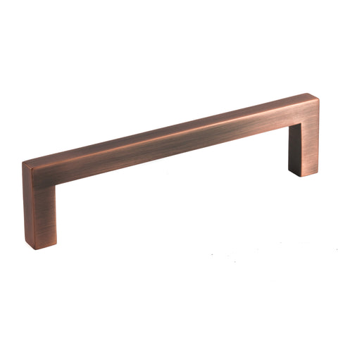 Square Bar Pull Cabinet Pull Handle Antique Copper Solid Zinc 9mm