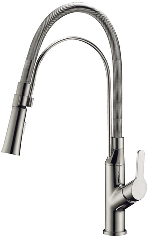 Dawn? Single-lever pull-out kitchen faucet, Brushed Nickel