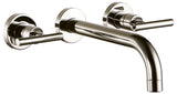 Dawn? Wall Mounted Double-handle Concealed Washbasin Mixer, Brushed Nickel