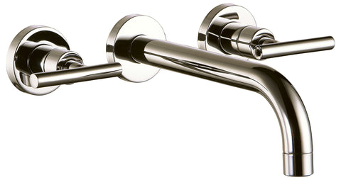 Dawn? Wall Mounted Double-handle Concealed Washbasin Mixer, Brushed Nickel
