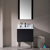 Monaco 24" Vanity Set with Mirror and Chrome Legs