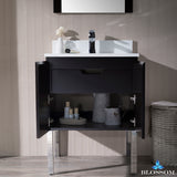 Monaco 24" Vanity Set with Mirror and Chrome Legs