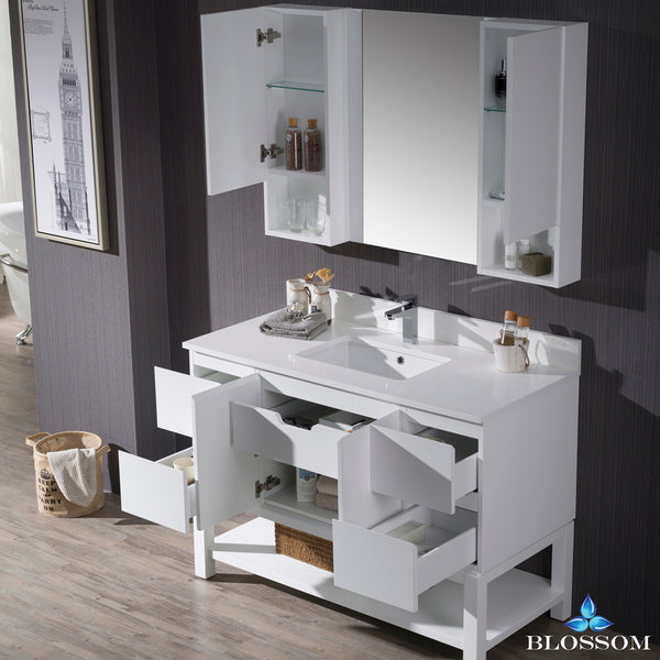 Monaco 48" Vanity Set with Mirror and Wall Cabinets