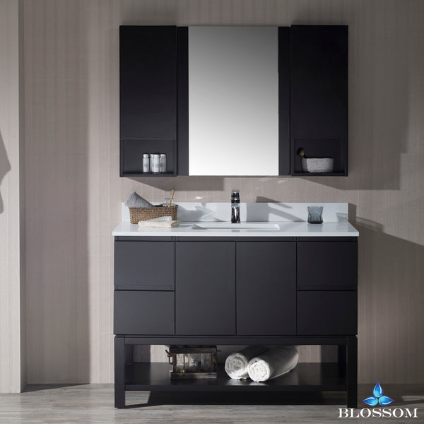 Monaco 48" Vanity Set with Mirror and Wall Cabinets