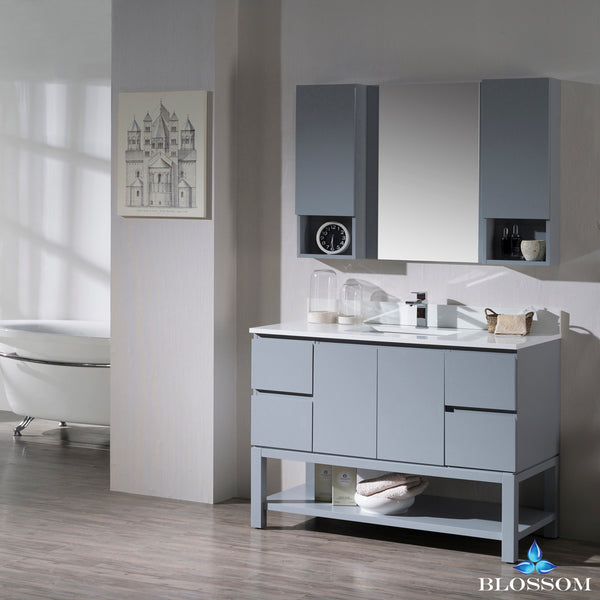 Monaco 48" Vanity Set with Mirror and Wall Cabinets